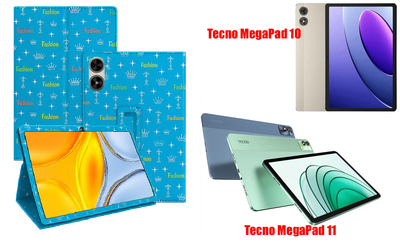 Чехол-подставка CRAYTON для Tecno MegaPad 10, MegaPad 11 – стиль, защита и ручная сборка, цвет Фэшн синий