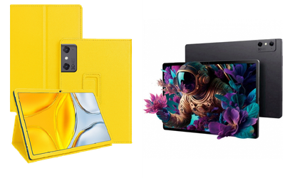 Чехол-подставка CRAYTON для ZTE Nubia Pad 3D – стиль, защита и ручная сборка, цвет Жёлтый
