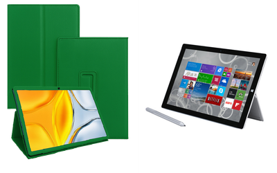 Чехол-подставка CRAYTON для Microsoft Surface Pro 2, Pro 3, Pro 4 – стиль, защита и ручная сборка, цвет Зеленый тм