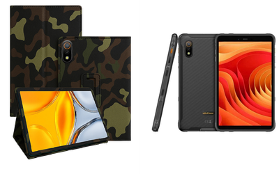 Чехол-подставка CRAYTON для Ulefone Armor Pad Lite, Armor Pad Pro – стиль, защита и ручная сборка, цвет Хаки тм