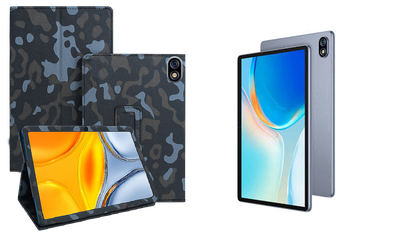 Чехол-подставка CRAYTON для Ulefone Tab W10 – стиль, защита и ручная сборка, цвет Хаки зима