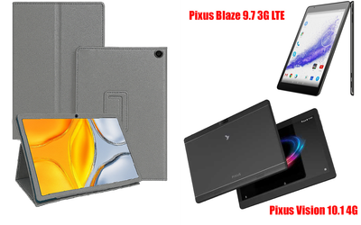 Чохол-підставка CRAYTON для Pixus Blaze 9.7 3G LTE, Vision 10.1 4G – стиль, захист і ручна збірка, колір Сірий тм
