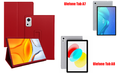 Чохол-підставка CRAYTON для Ulefone Tab A7, Tab A8 – стиль, захист і ручна збірка, колір Червоний