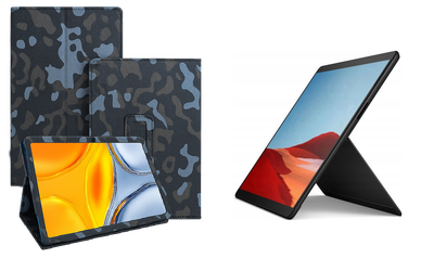 Чехол-подставка CRAYTON для Microsoft Surface Pro X – стиль, защита и ручная сборка, цвет Хаки зима