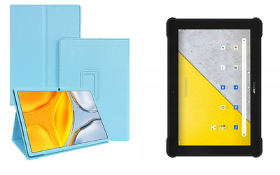 Чехол-подставка CRAYTON для Archos T101X – стиль, защита и ручная сборка, цвет Голубой