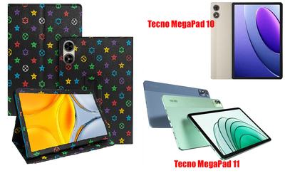Чехол-подставка CRAYTON для Tecno MegaPad 10, MegaPad 11 – стиль, защита и ручная сборка, цвет Л черный