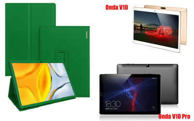Чехол-подставка CRAYTON для Onda V10, V10 Pro – стиль, защита и ручная сборка, цвет Зеленый тм