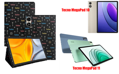 Чехол-подставка CRAYTON для Tecno MegaPad 10, MegaPad 11 – стиль, защита и ручная сборка, цвет Фэшн черный
