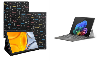Чехол-подставка CRAYTON для Microsoft Surface 11 pro Copilot+ – стиль, защита и ручная сборка, цвет Фэшн черный