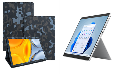 Чехол-подставка CRAYTON для Microsoft Surface Pro 8, Pro 9 – стиль, защита и ручная сборка, цвет Хаки зима