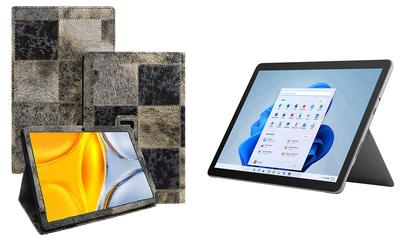 Чехол-подставка CRAYTON для Microsoft Surface Go, Go 2, Go 3 – стиль, защита и ручная сборка, цвет Мех