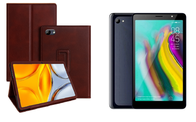 Чехол-подставка CRAYTON для Tecno Tab 7 P704a – стиль, защита и ручная сборка, цвет Карминовый