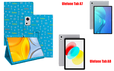 Чехол-подставка CRAYTON для Ulefone Tab A7, Tab A8 – стиль, защита и ручная сборка, цвет Фэшн синий