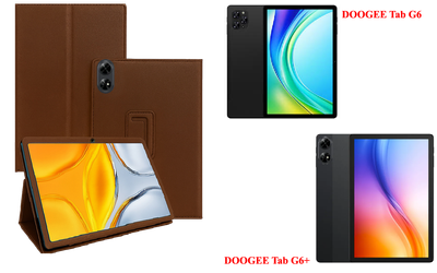 Чехол-подставка CRAYTON для DOOGEE Tab G6, DOOGEE Tab G6+ – стиль, защита и ручная сборка, цвет Коричневый св