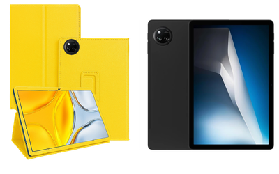 Чехол-подставка CRAYTON для DOOGEE Tab A9 Pro+ – стиль, защита и ручная сборка, цвет Жёлтый