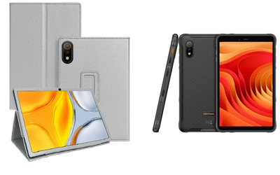Чехол-подставка CRAYTON для Ulefone Armor Pad Lite, Armor Pad Pro – стиль, защита и ручная сборка, цвет Серебро