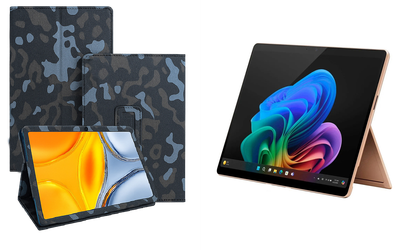 Чехол-подставка CRAYTON для Microsoft Surface Pro 10, Pro 11, Pro 11 X Elite – стиль, защита и ручная сборка, цвет Хаки зима