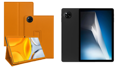 Чехол-подставка CRAYTON для DOOGEE Tab A9 Pro+ – стиль, защита и ручная сборка, цвет Оранжевый
