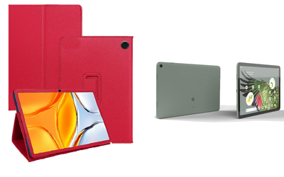 Чехол-подставка CRAYTON для Google Pixel Tablet 2023 – стиль, защита и ручная сборка, цвет Малиновый