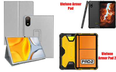 Чехол-подставка CRAYTON для Ulefone Armor Pad, Armor Pad 2 – стиль, защита и ручная сборка, цвет Серебро