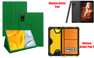 Чехол-подставка CRAYTON для Ulefone Armor Pad, Armor Pad 2 – стиль, защита и ручная сборка, цвет Зеленый тм