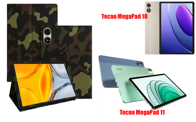 Чехол-подставка CRAYTON для Tecno MegaPad 10, MegaPad 11 – стиль, защита и ручная сборка, цвет Хаки тм