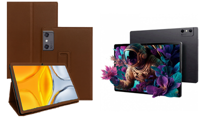 Чехол-подставка CRAYTON для ZTE Nubia Pad 3D – стиль, защита и ручная сборка, цвет Коричневый св