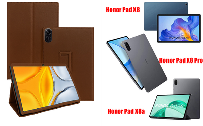 Чехол-подставка CRAYTON для Honor Pad X8, Pad X8 Pro, Pad X8a – стиль, защита и ручная сборка, цвет Коричневый св