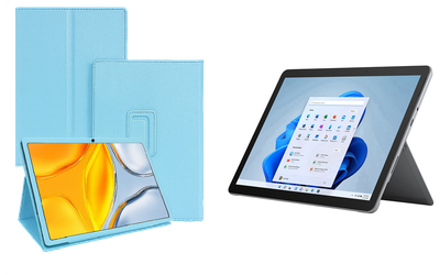 Чехол-подставка CRAYTON для Microsoft Surface Go, Go 2, Go 3 – стиль, защита и ручная сборка, цвет Голубой