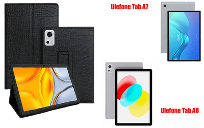 Чехол-подставка CRAYTON для Ulefone Tab A7, Tab A8 – стиль, защита и ручная сборка, цвет Крокодил