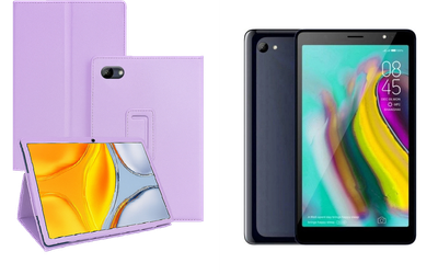 Чехол-подставка CRAYTON для Tecno Tab 7 P704a – стиль, защита и ручная сборка, цвет Фиолетовый