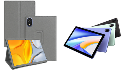 Чехол-подставка CRAYTON для DOOGEE Tab U10, U10 Pro – стиль, защита и ручная сборка, цвет Серый тм