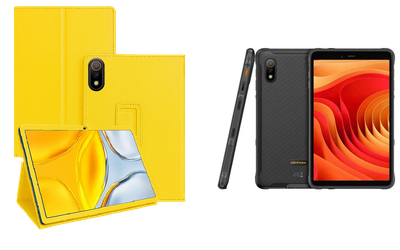 Чехол-подставка CRAYTON для Ulefone Armor Pad Lite, Armor Pad Pro – стиль, защита и ручная сборка, цвет Жёлтый