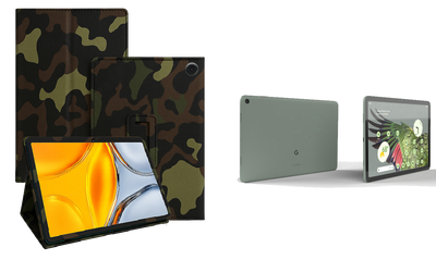 Чехол-подставка CRAYTON для Google Pixel Tablet 2023 – стиль, защита и ручная сборка, цвет Хаки тм
