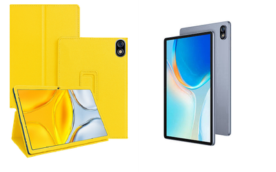 Чехол-подставка CRAYTON для Ulefone Tab W10 – стиль, защита и ручная сборка, цвет Жёлтый