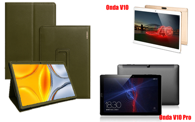 Чехол-подставка CRAYTON для Onda V10, V10 Pro – стиль, защита и ручная сборка, цвет Оливковый