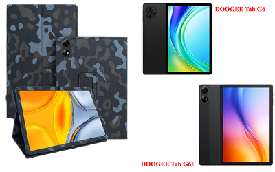 Чехол-подставка CRAYTON для DOOGEE Tab G6, DOOGEE Tab G6+ – стиль, защита и ручная сборка, цвет Хаки зима