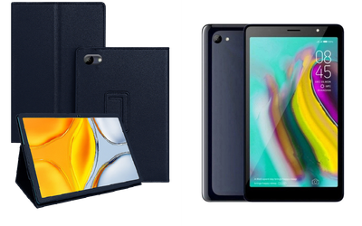 Чехол-подставка CRAYTON для Tecno Tab 7 P704a – стиль, защита и ручная сборка, цвет Синий тм
