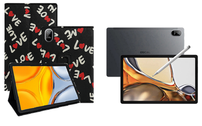 Чехол-подставка CRAYTON для Blackview Oscal Pad 15 – стиль, защита и ручная сборка, цвет Лав