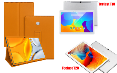 Чехол-подставка CRAYTON для Teclast T10, Teclast T20 – стиль, защита и ручная сборка, цвет Оранжевый