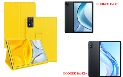Чехол-подставка CRAYTON для DOOGEE Tab E3, DOOGEE Tab E3+ – стиль, защита и ручная сборка, цвет Жёлтый