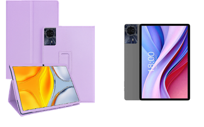 Чехол-подставка CRAYTON для Teclast M50S – стиль, защита и ручная сборка, цвет Фиолетовый