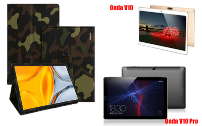 Чехол-подставка CRAYTON для Onda V10, V10 Pro – стиль, защита и ручная сборка, цвет Хаки тм