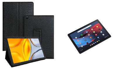 Чехол-подставка CRAYTON для Google Pixel Slate m3 – стиль, защита и ручная сборка, цвет Крокодил