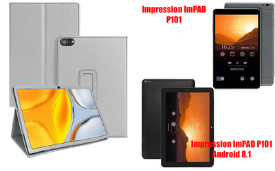 Чехол-подставка CRAYTON для Impression ImPad P101, ImPAD P101 Android 8.1 – стиль, защита и ручная сборка, цвет Серебро