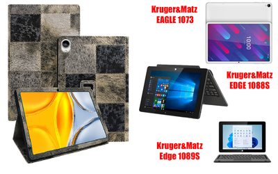 Чехол-подставка CRAYTON для Kruger&Matz EAGLE 1073, EDGE 1088S, Edge 1089S – стиль, защита и ручная сборка, цвет Мех