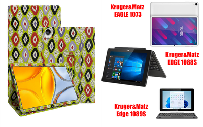 Чехол-подставка CRAYTON для Kruger&Matz EAGLE 1073, EDGE 1088S, Edge 1089S – стиль, защита и ручная сборка, цвет Камни