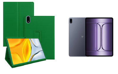 Чехол-подставка CRAYTON для OnePlus Pad 3 – стиль, защита и ручная сборка, цвет Зеленый тм