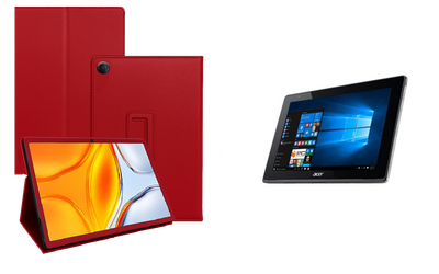 Чехол-подставка CRAYTON для Acer One 10 S1003 – стиль, защита и ручная сборка, цвет Красный