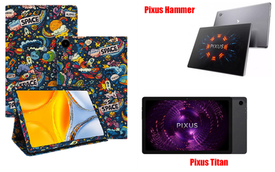 Чехол-подставка CRAYTON для Pixus Hammer, Pixus Titan – стиль, защита и ручная сборка, цвет Космос